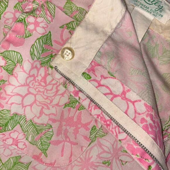 VINTAGE The Lilly Sportswear Division Lilly Pulitzer Trouser Pants Pink Green S - Picture 14 of 16